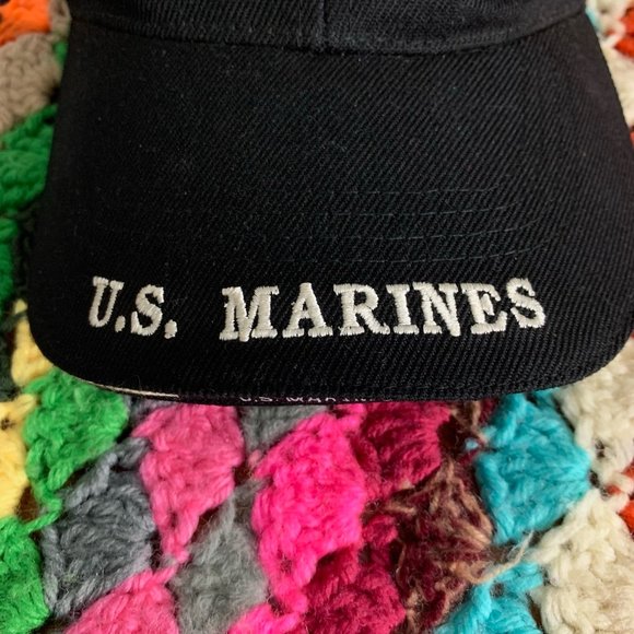 Y2K USMC US Marine Corps Strapback Embroidered Dad Hat Military - Picture 6 of 9